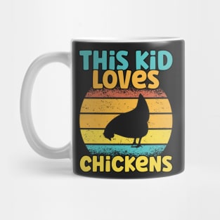 Kids This Kid Loves Chickens - Chicken Lovers design Mug